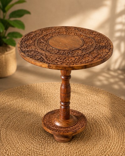 Round coffee table handmade - round,