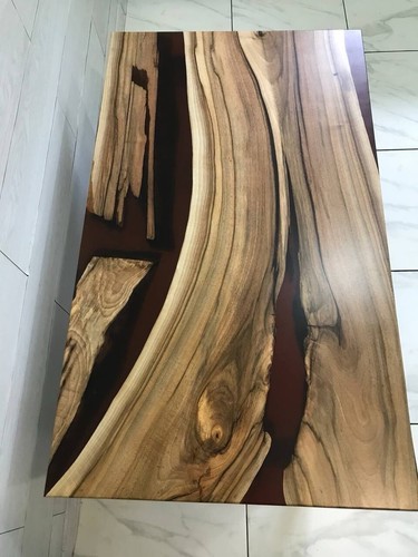 Live edge table epoxy - live,