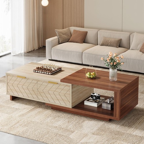 Extendable coffee table - table, walnut