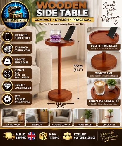 Side table wooden - side,
