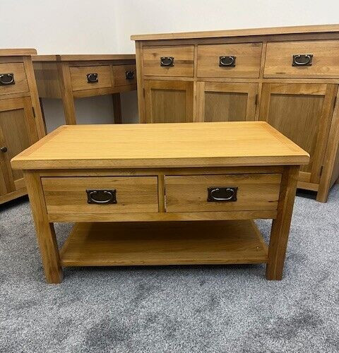 Oak coffee table - coffee, with