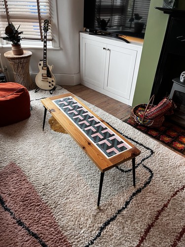 Upcycled coffee table with - upcycled,