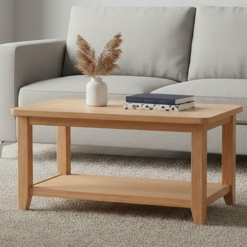 Solid oak coffee table aria - table,,