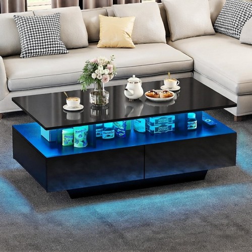 Elegant led coffee table with - elegant,