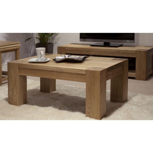 Solid oak large coffee table - oak,
