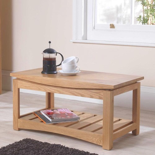 Solid oak coffee table - solid,