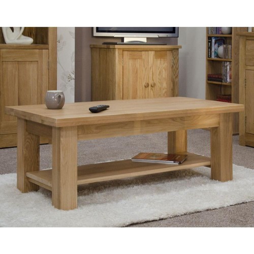 Solid oak large coffee table - solid,