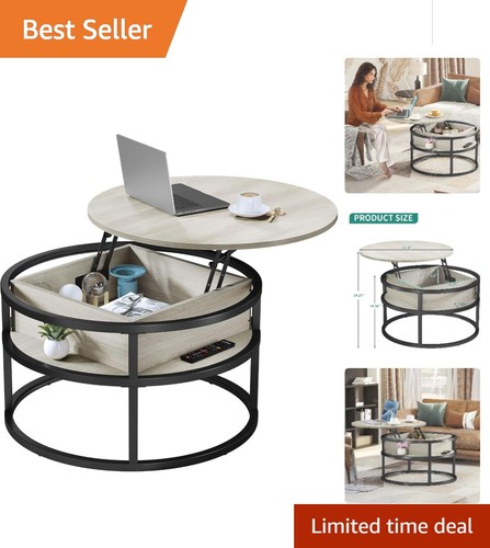 Contemporary round coffee - round,
