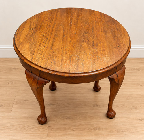 Vintage round wooden - vintage, coffee