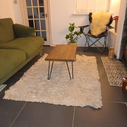 Rustic solid wood coffee table - coffee,