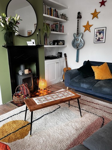 Upcycled coffee table with - upcycled,