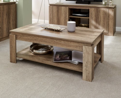 Oak coffee table - coffee,