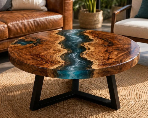 Epoxy resin table live edge - epoxy,