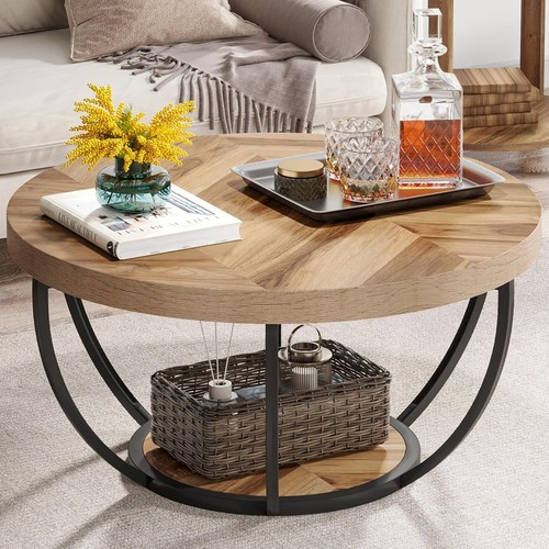 Round coffee table - round,