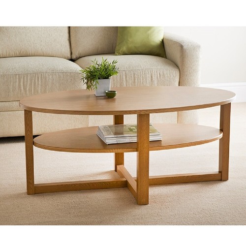 Mdf wood oak finish oval - oak,